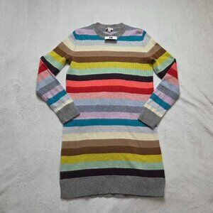 New XS Gap crazy happy stripe wool blend sweater dress